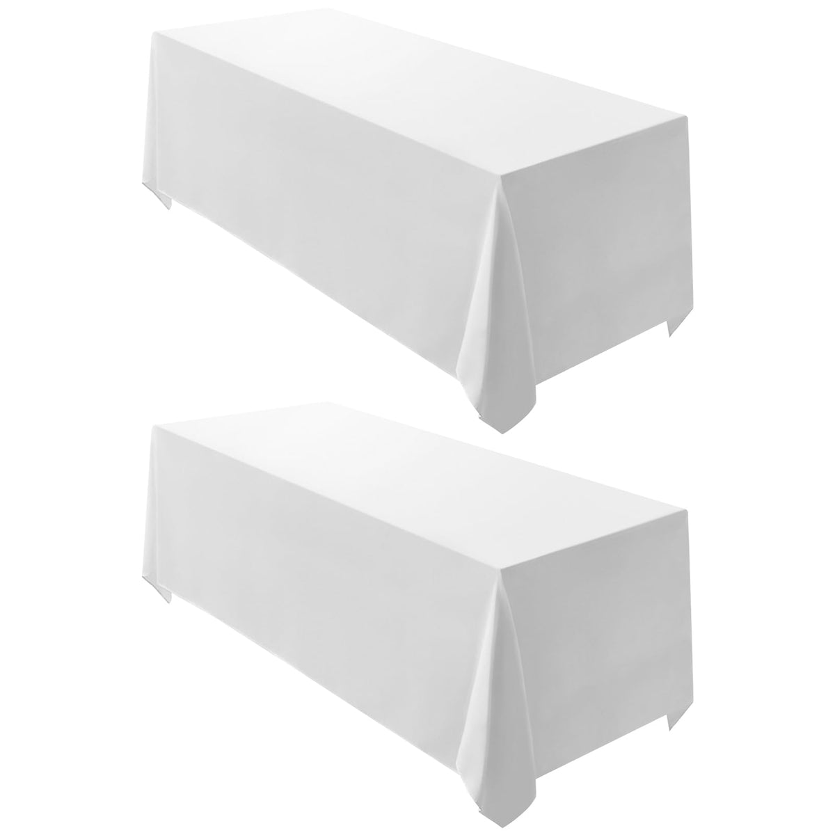 Surmente 90x132 Inch Black Tablecloth for 6-8 Foot Rectangle Tables