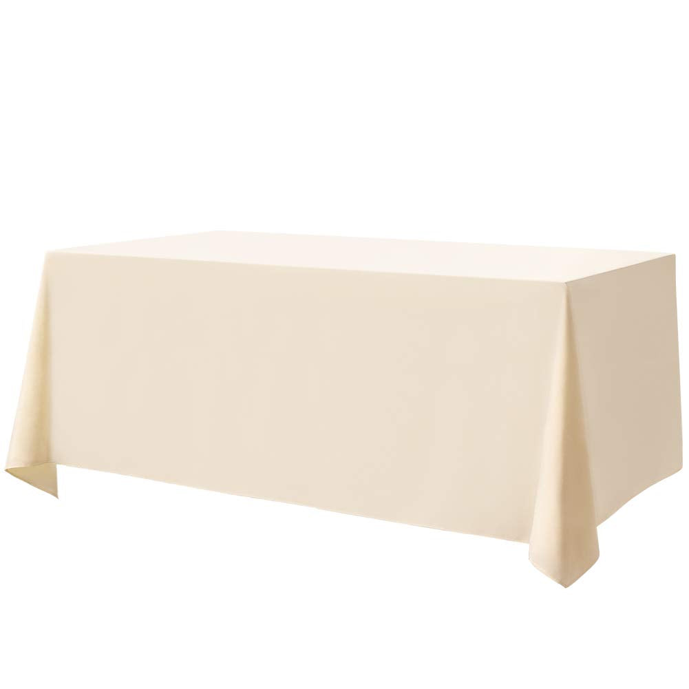 Surmente 90x132 Inch Black Tablecloth for 6-8 Foot Rectangle Tables
