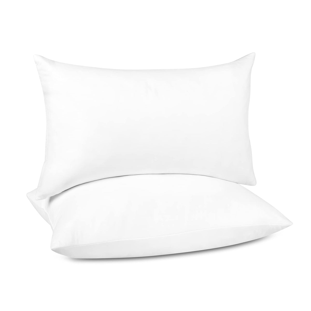 puredown® Feather Throw Pillow Inserts 22 x 22 (Pack of 2, White), Big Throw Pillows for Floor, Couch, Bed, Machine Washable