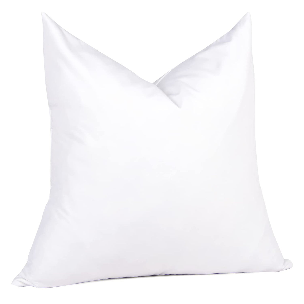 puredown® Feather Throw Pillow Inserts 22 x 22 (Pack of 2, White), Big Throw Pillows for Floor, Couch, Bed, Machine Washable