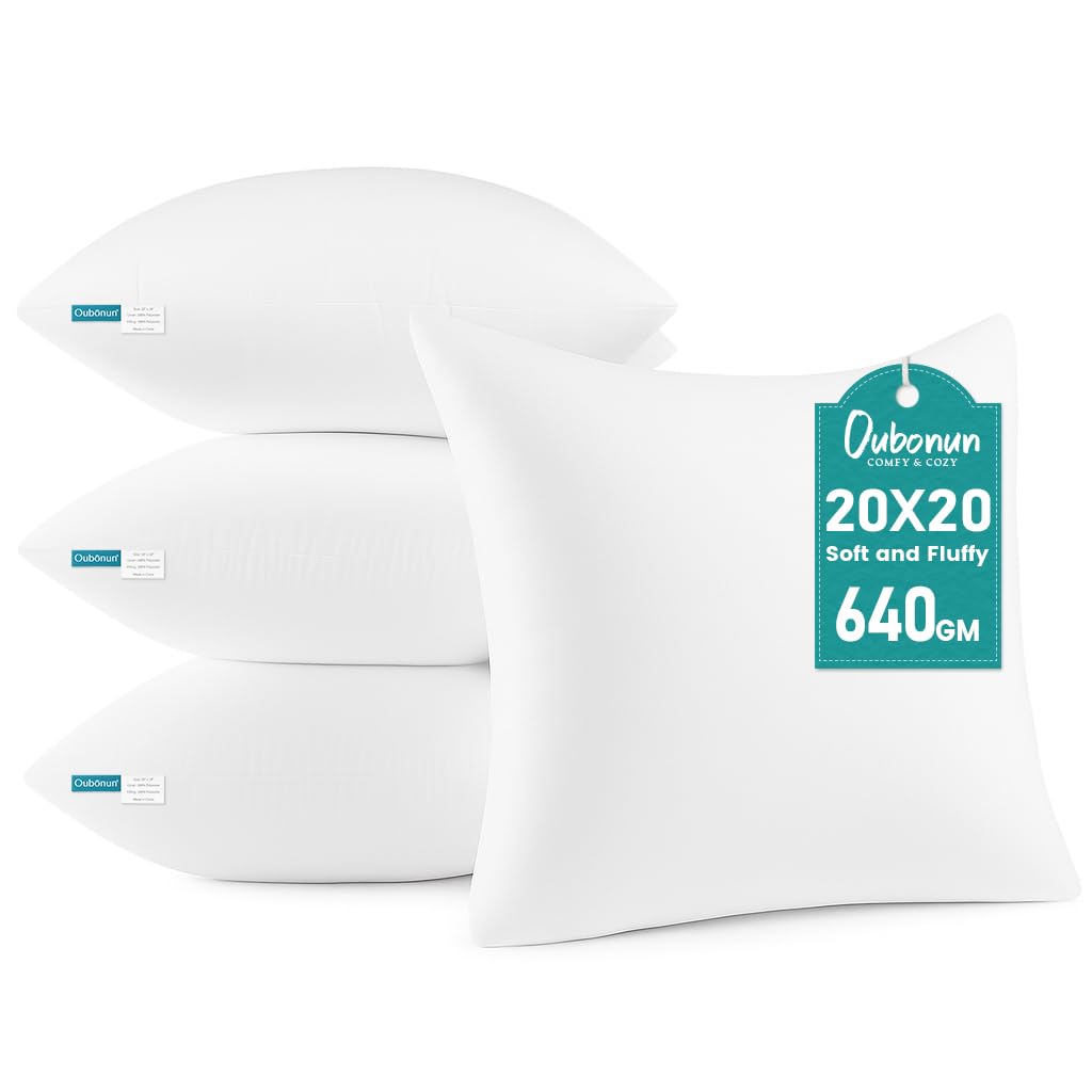 Oubonun 18 x 18 Throw Pillow Inserts