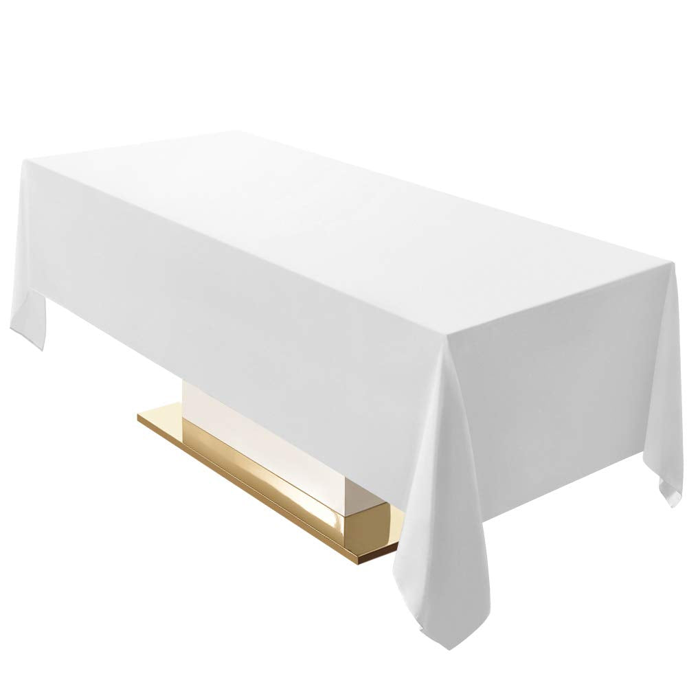 Surmente 90x132 Inch Black Tablecloth for 6-8 Foot Rectangle Tables