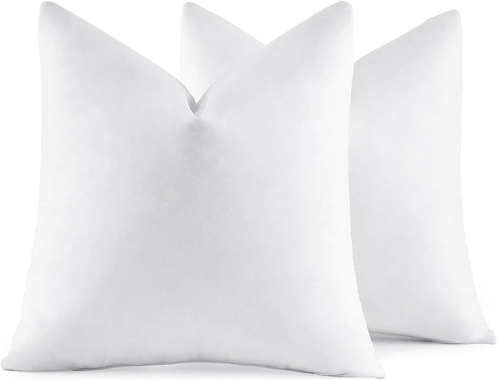 MIULEE 22x22 Pillow Inserts, Set of 2 Feather Down Throw Pillows
