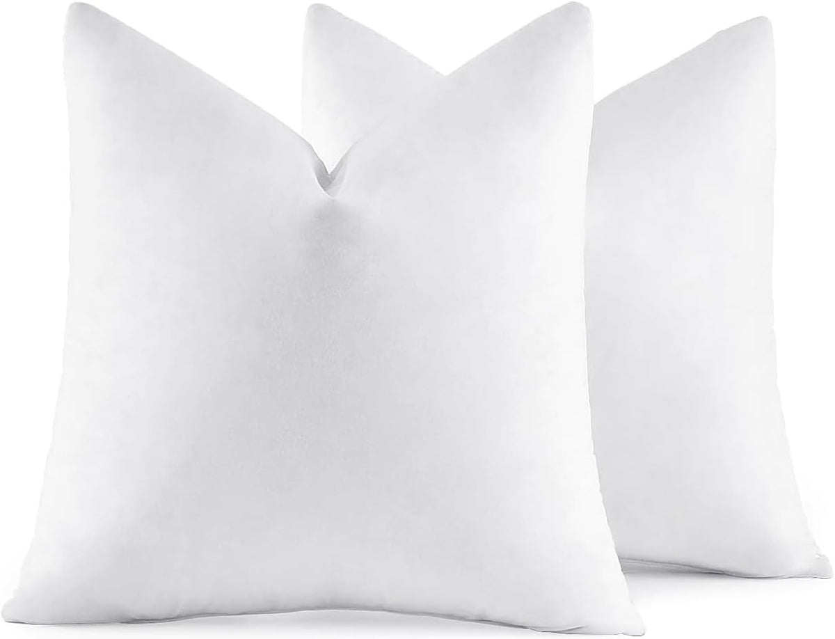 MIULEE 22x22 Pillow Inserts, Set of 2 Feather Down Throw Pillows