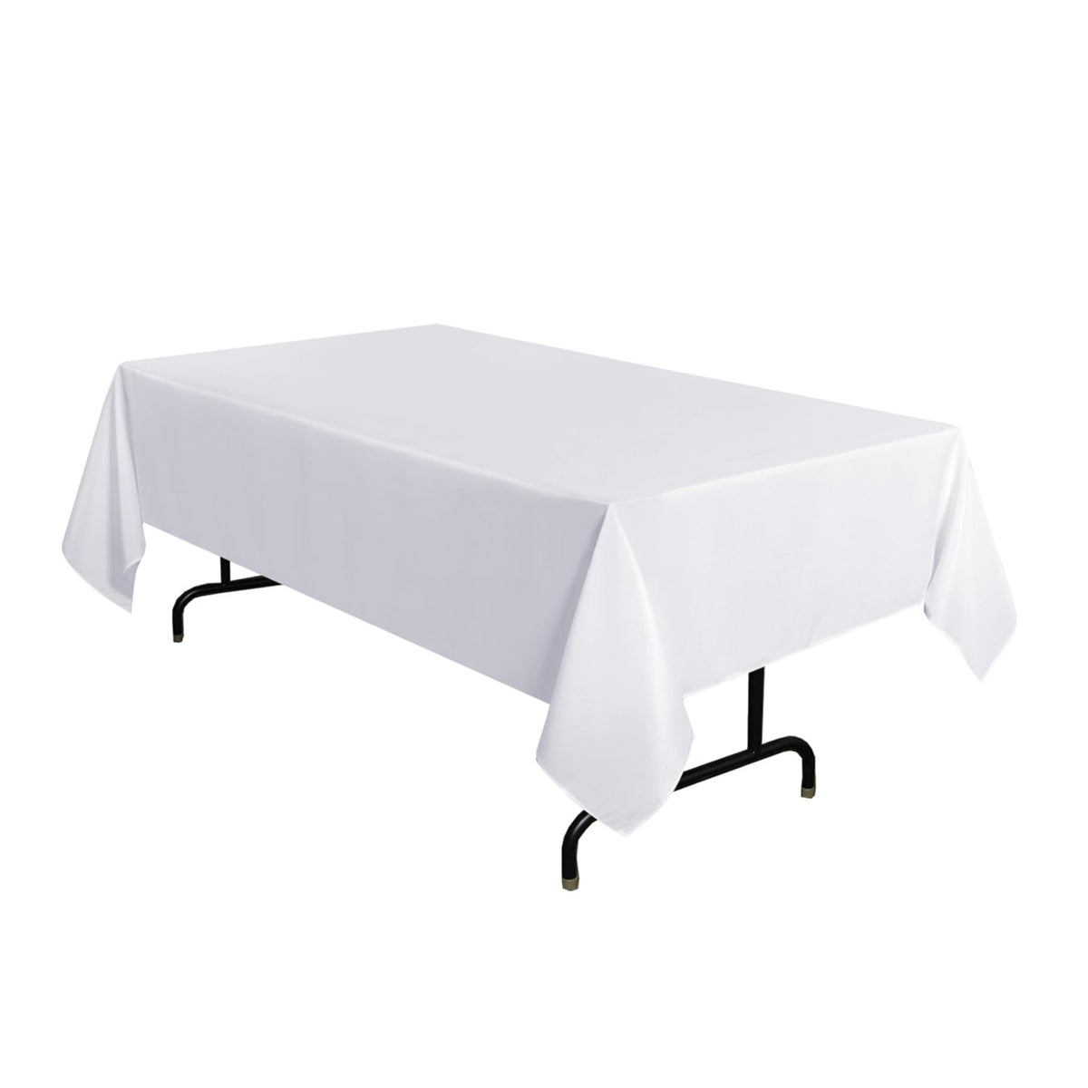 sancua 2 Pack White Table Cloth 60x102 Inch for 6 Feet Rectangle Tables