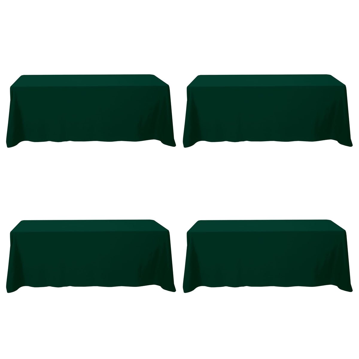 BRILLMAX 6 Pack Ivory Tablecloths 90x132 Inch for 6ft Rectangle Tables