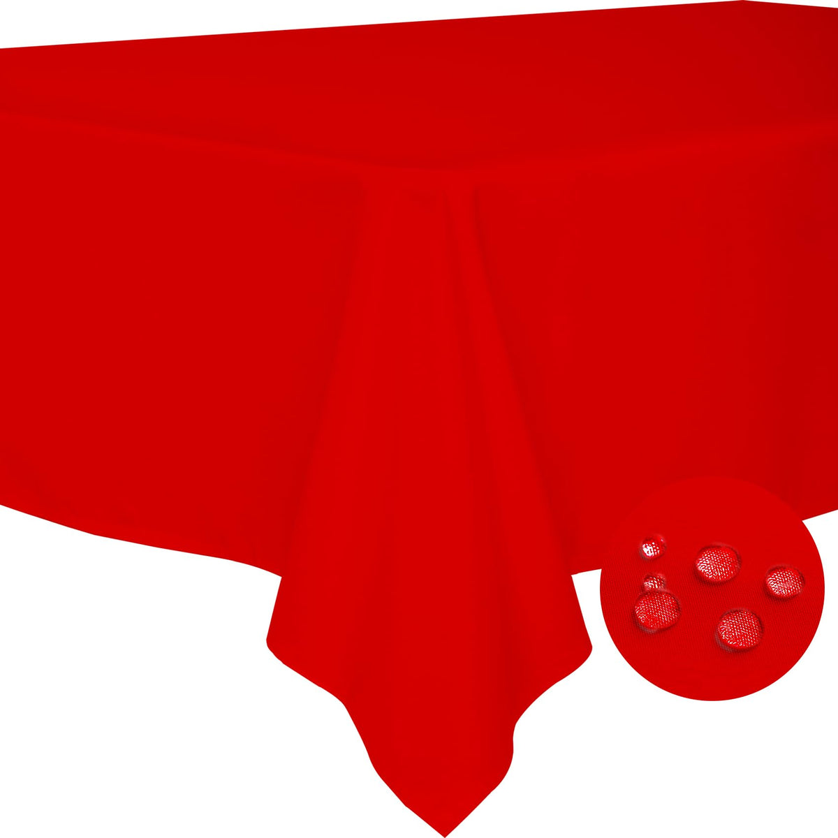 BYDOLL Table Cloth White 60x84 Inch Tablecloth for 6 Foot Rectangle Tables Outdoor Washable Wrinkle Free and Spillproof Polyester Tablecloth for Festival Camping Picnic Party Cover