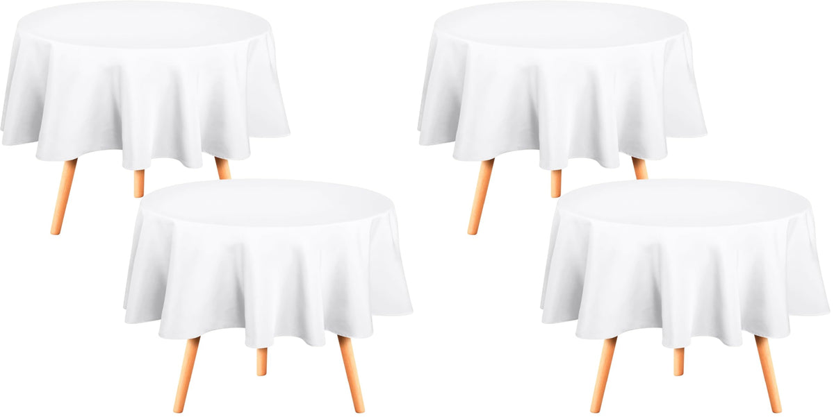 Utopia Kitchen Rectangle Table Cloth 2 Pack [60x102 Inches, White]
