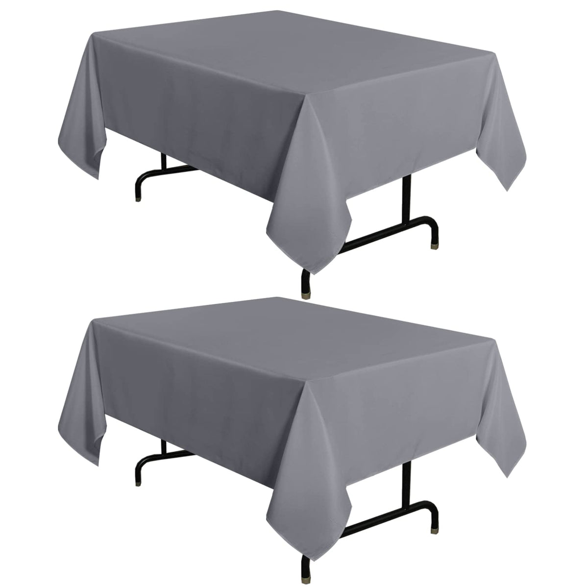 sancua 2 Pack White Table Cloth 60x102 Inch for 6 Feet Rectangle Tables