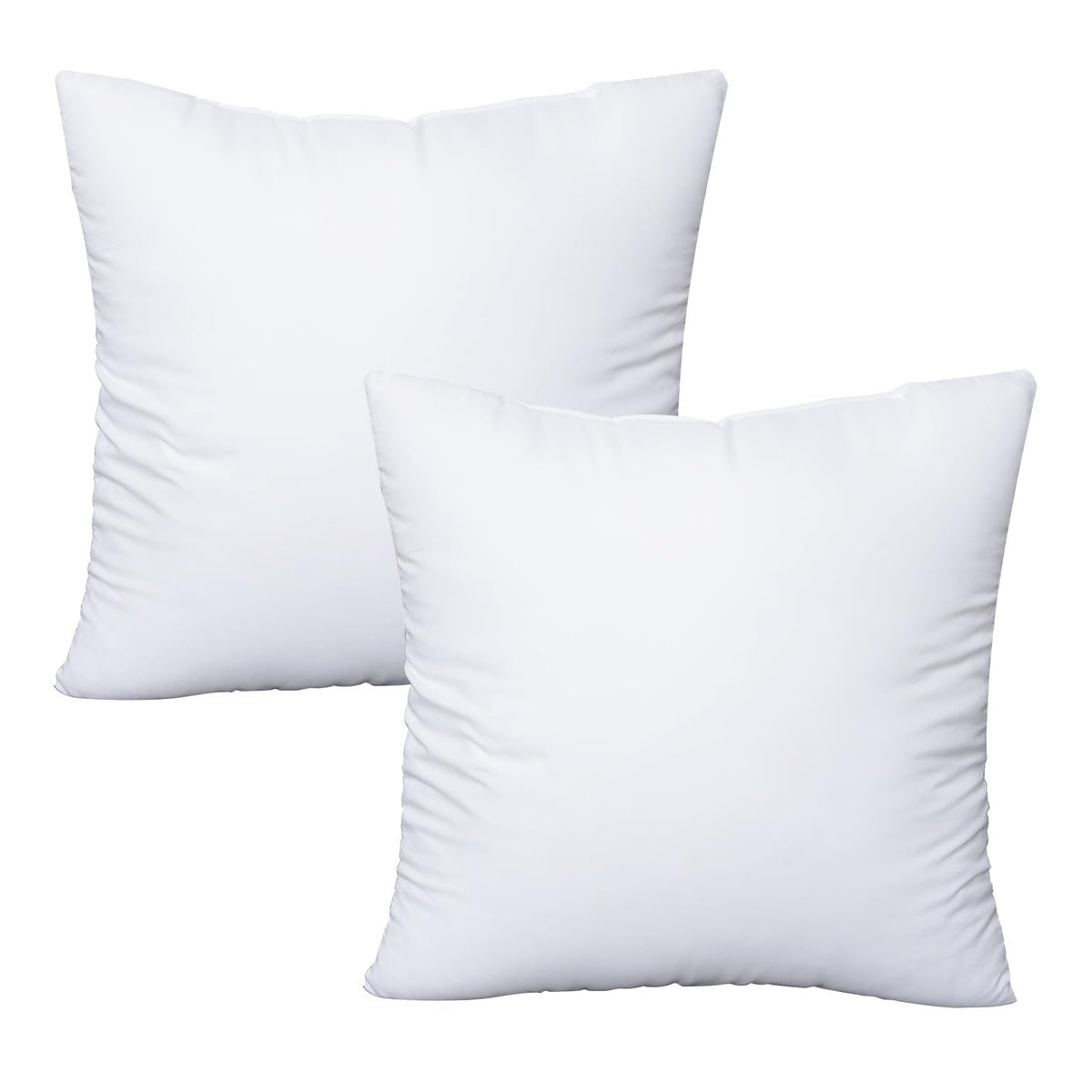OKBA Throw Pillows Insert Set of 2, with 100% Cotton Cover,Bed and Couch - Indoor Hotel Decorative Pillows, 20x20 in White Pillows Inserts