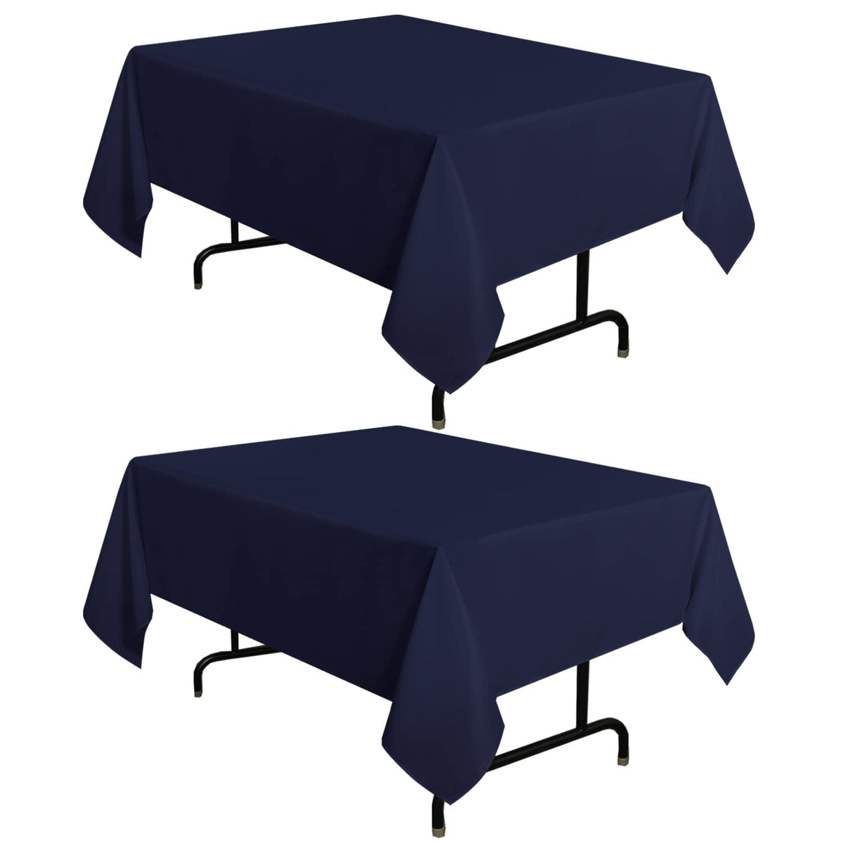 sancua 2 Pack White Table Cloth 60x102 Inch for 6 Feet Rectangle Tables