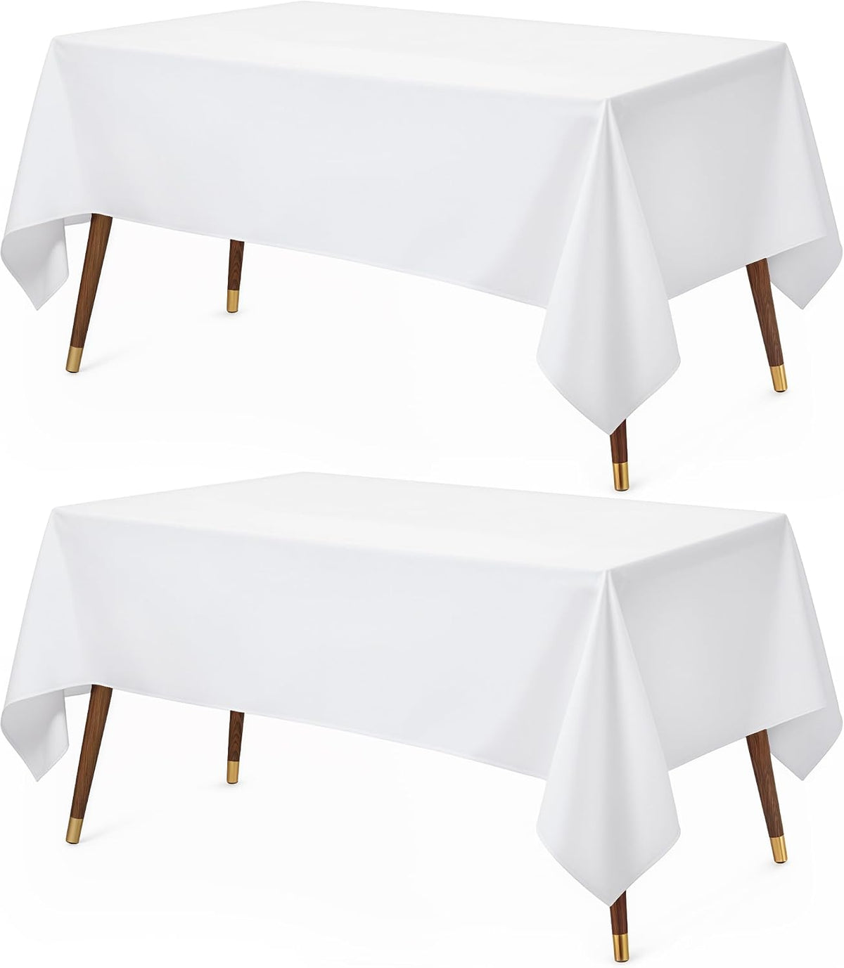 Utopia Kitchen Rectangle Table Cloth 2 Pack [60x102 Inches, White]