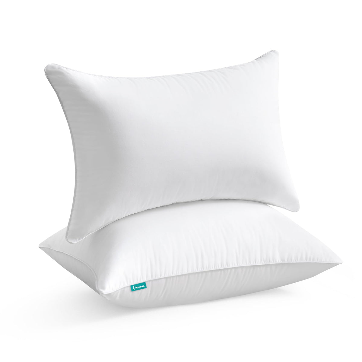 Oubonun 18"x18" Pillow Inserts (Set of 2) - Throw Pillow Inserts with 100% Cotton Cover - 18 Inch Square Interior Sofa Pillow Inserts - Decorative Pillow Insert Pair - White Couch Pillow