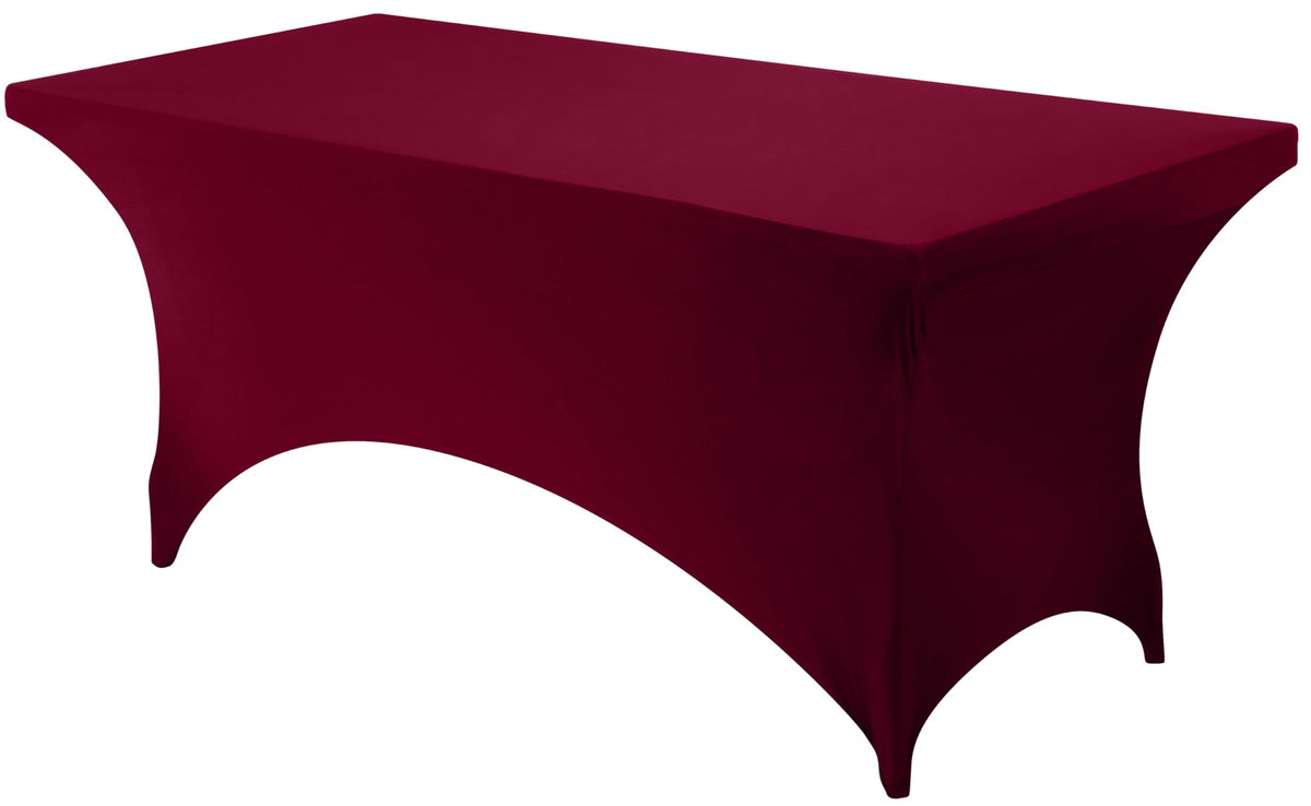 Utopia Kitchen Spandex Tablecloth 2 Pack [6FT, Black] Tight, Fitted, Washable and Wrinkle Resistant Stretch Rectangular Patio Table Cover for Event, Wedding, Banquet & Parties [72Lx30Wx30H Inch]