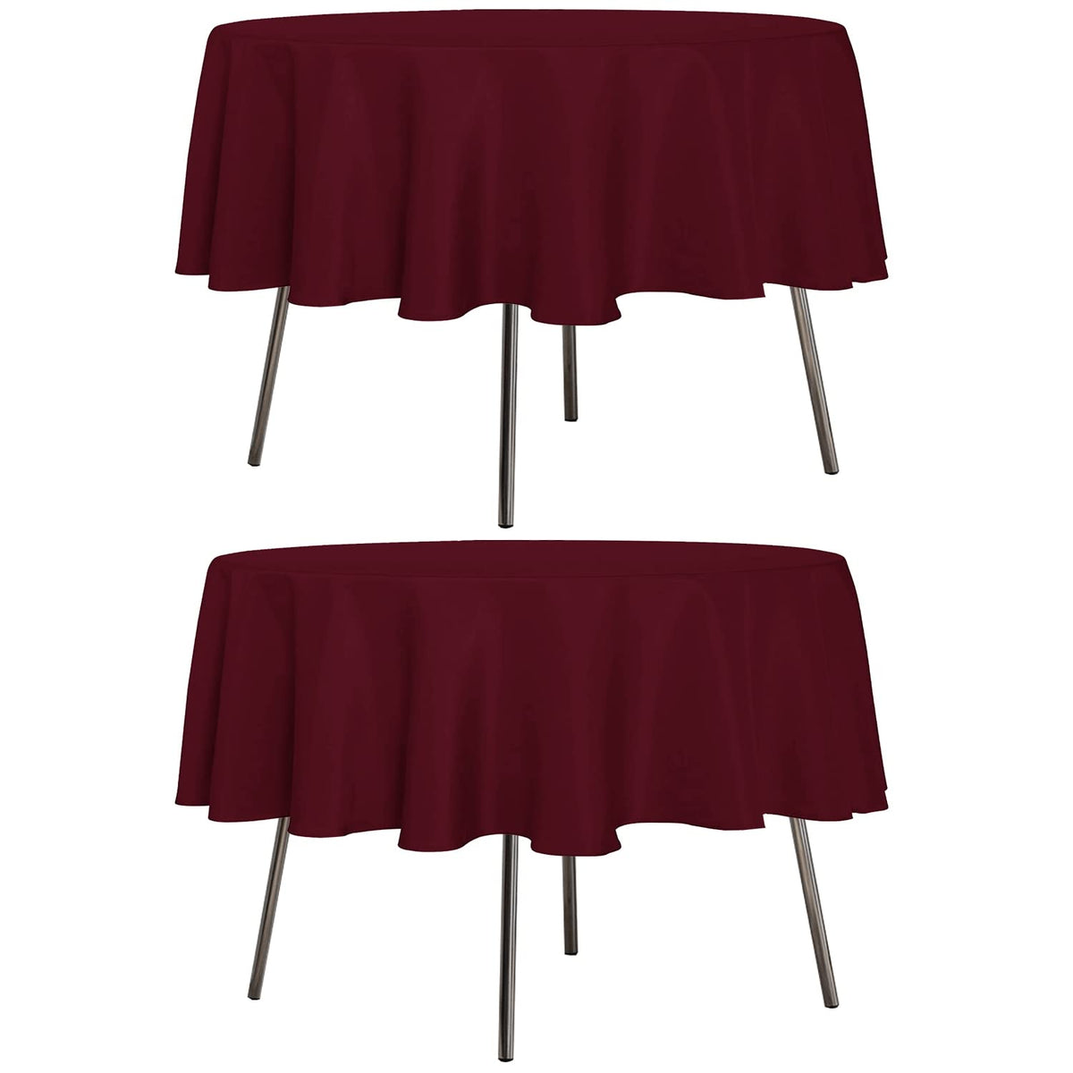 sancua 2 Pack White Table Cloth 60x102 Inch for 6 Feet Rectangle Tables