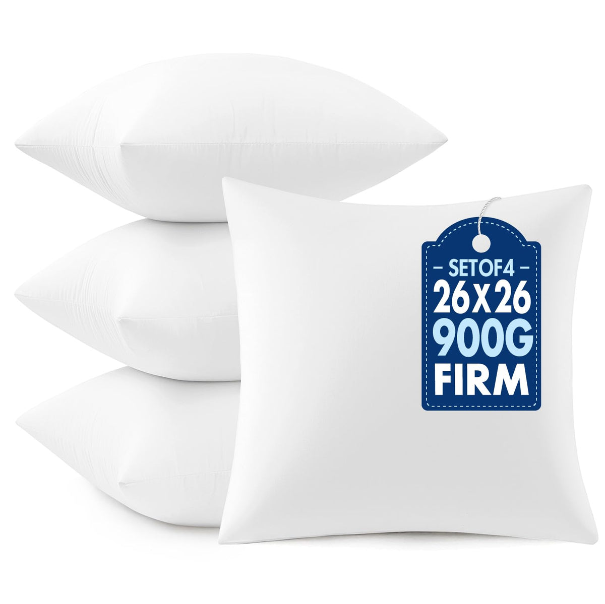 MIULEE 20x20 Throw Pillows Inserts 2 Pack, Decorative Pillows for Couch Bed