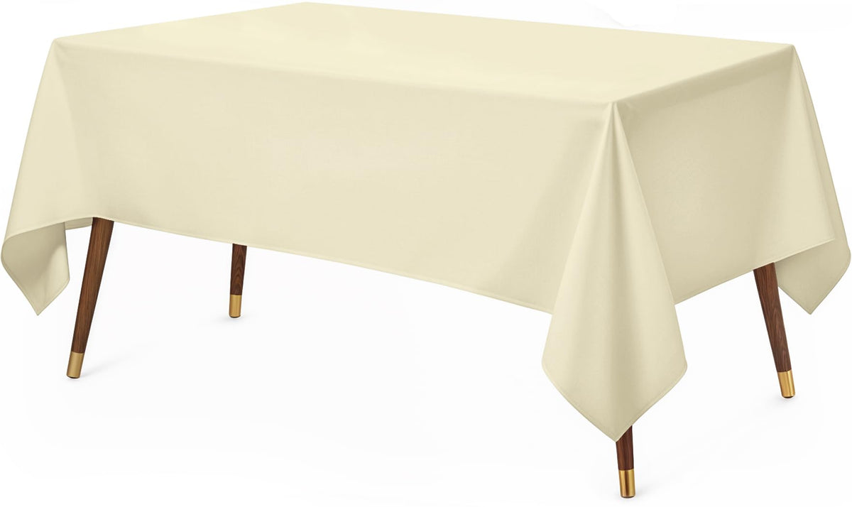 Utopia Kitchen Rectangle Table Cloth 2 Pack [60x102 Inches, White]