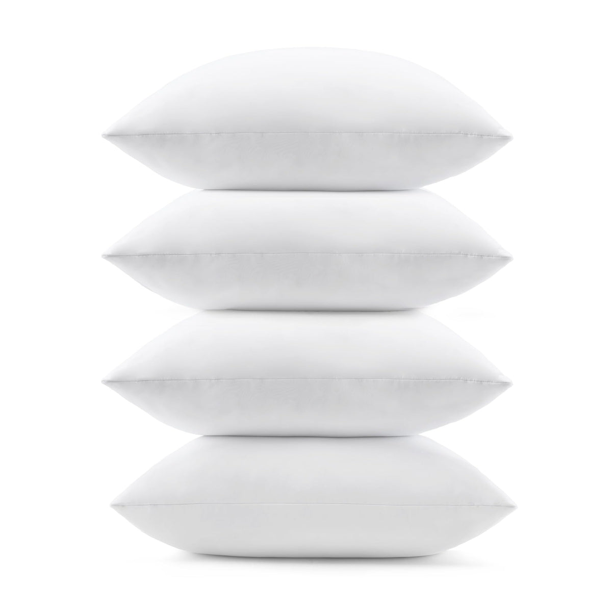 puredown® Feather Throw Pillow Inserts 22 x 22 (Pack of 2, White), Big Throw Pillows for Floor, Couch, Bed, Machine Washable