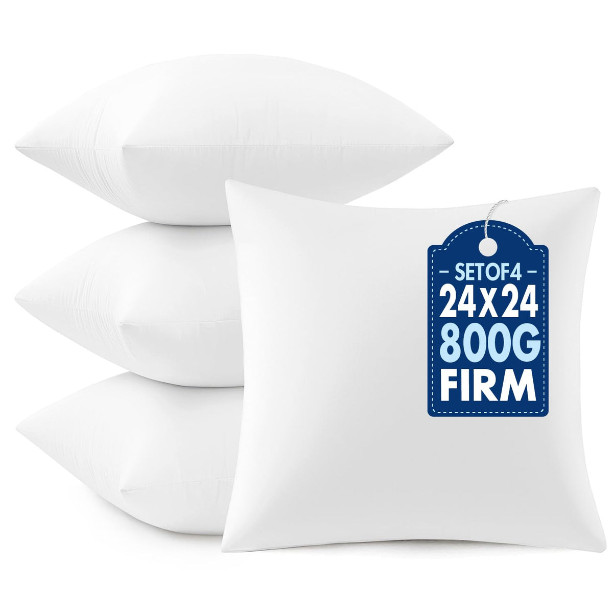 MIULEE 20x20 Throw Pillows Inserts 2 Pack, Decorative Pillows for Couch Bed