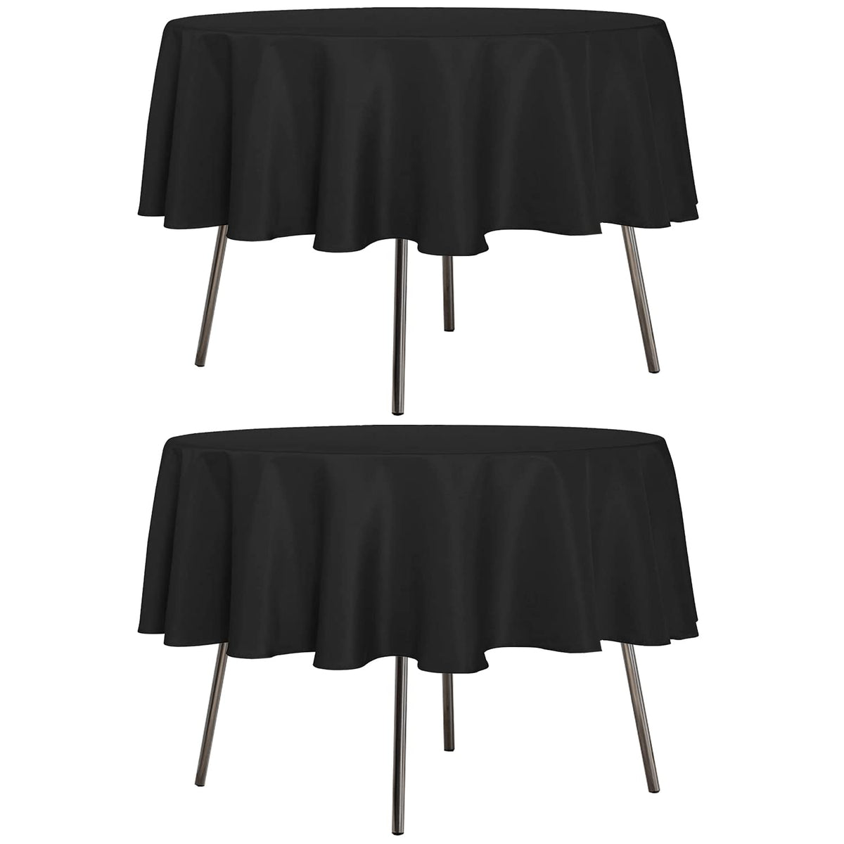 sancua 2 Pack White Table Cloth 60x102 Inch for 6 Feet Rectangle Tables