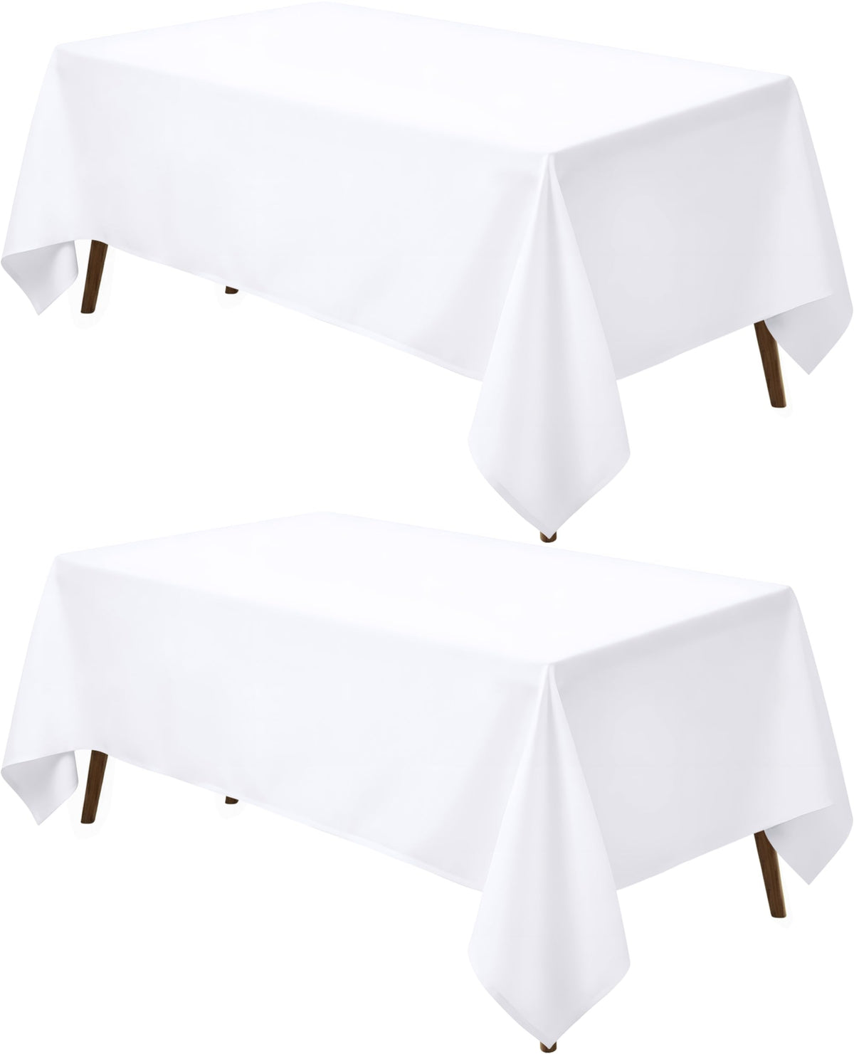 Utopia Kitchen Rectangle Table Cloth 2 Pack [60x102 Inches, White]