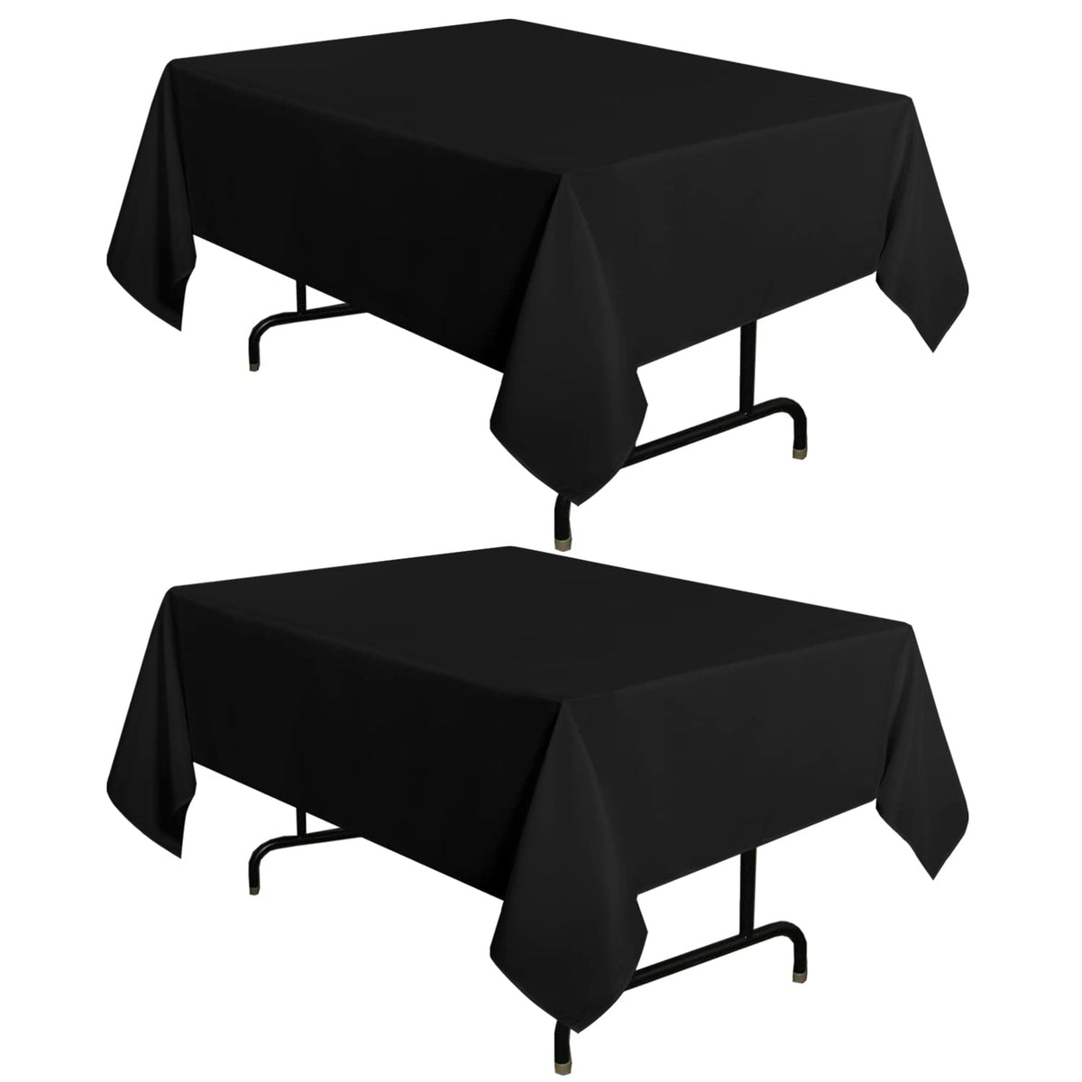 sancua 2 Pack White Table Cloth 60x102 Inch for 6 Feet Rectangle Tables