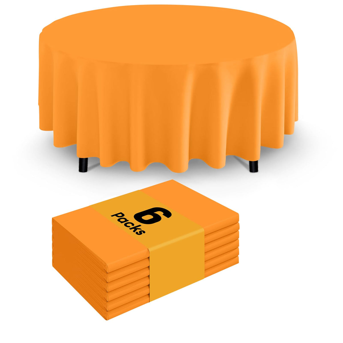 Smiry Disposable Table Cloth - 6 Pack, 54 x 108 Inch Waterproof Rectangle Tablecloths for Parties, Decorative Plastic Table Cover, Leakproof & Sturdy, White