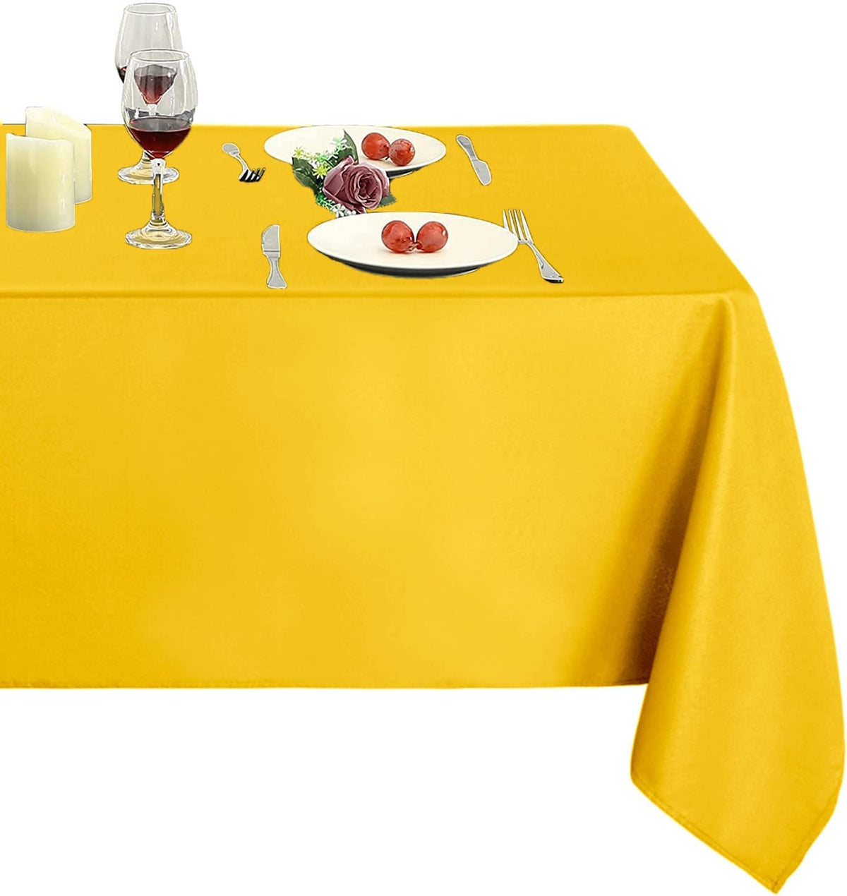 Obstal Rectangle Table Cloth, Navy Blue, 60 x 84 Inch
