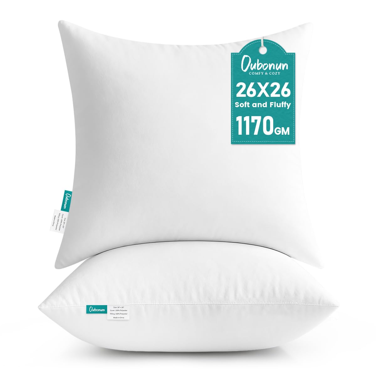 Oubonun 18 x 18 Throw Pillow Inserts