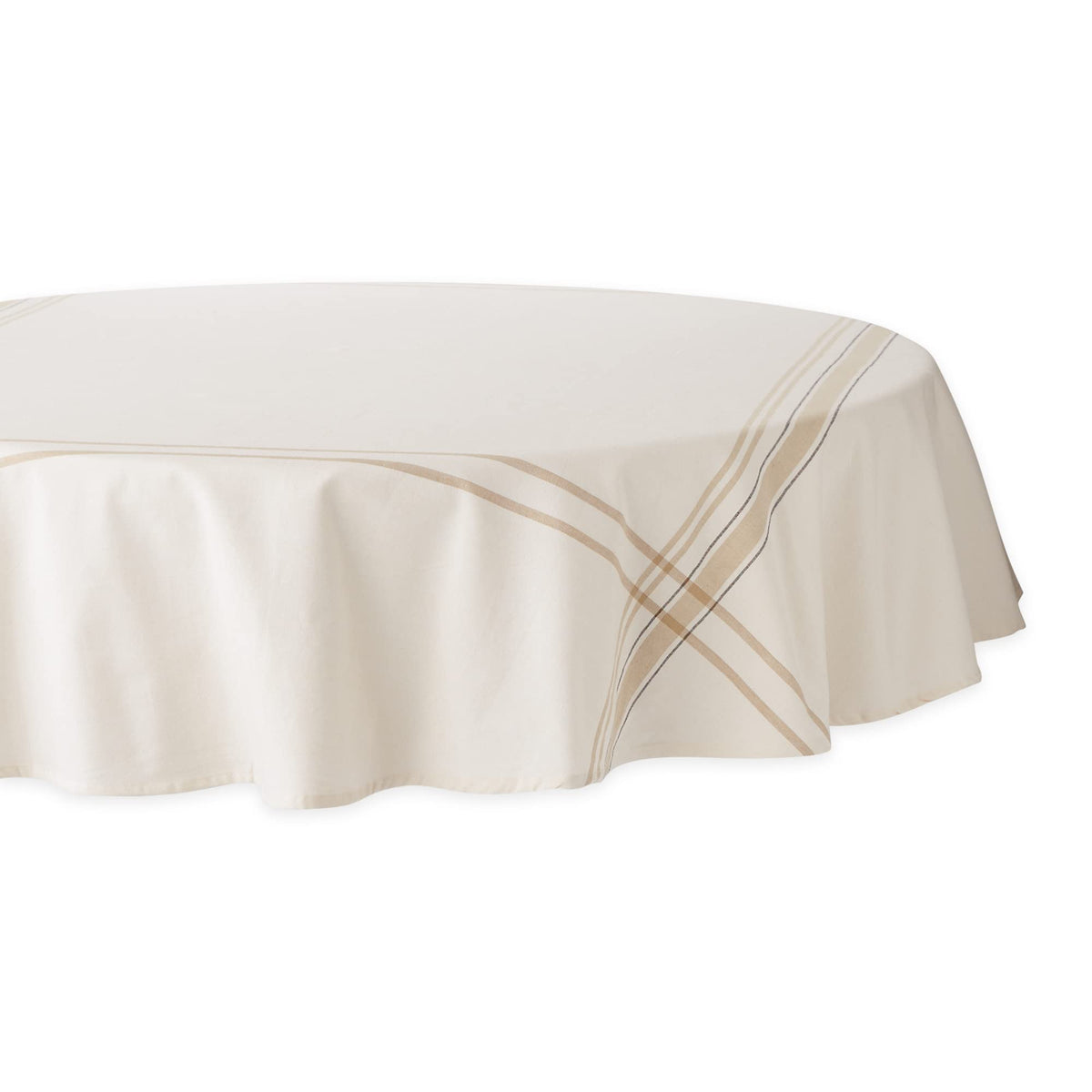 DII French Stripe Tabletop Collection Farmhouse Style Dining Table Linen Tablecloth, 60x120, Blue Chambray