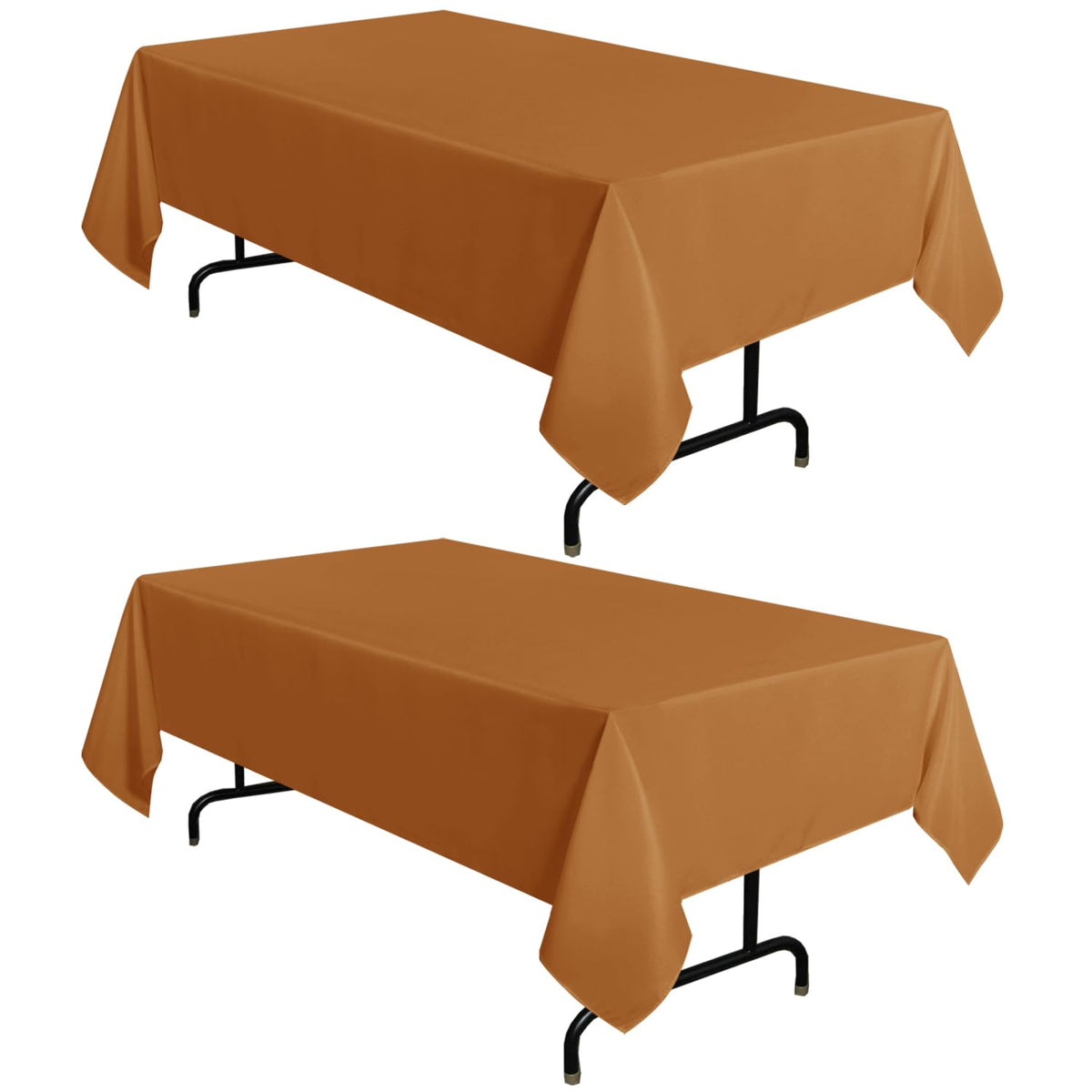 sancua 2 Pack White Table Cloth 60x102 Inch for 6 Feet Rectangle Tables