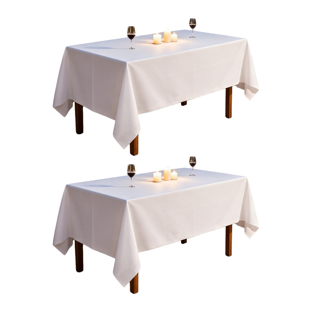 WIGENIUS 6 Pack White Table Cloth Rectangle 60X102 Inch Tablecloth Fit 6FT