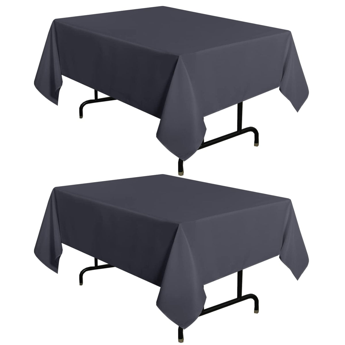 sancua 2 Pack White Table Cloth 60x102 Inch for 6 Feet Rectangle Tables