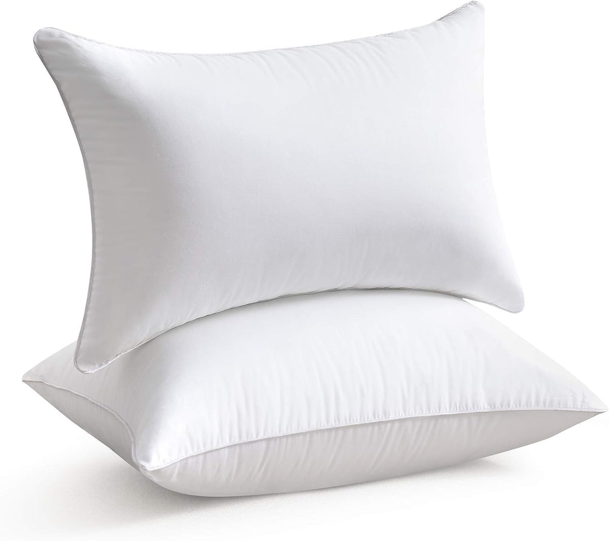 Oubonun 18"x18" Pillow Inserts (Set of 2) - Throw Pillow Inserts with 100% Cotton Cover - 18 Inch Square Interior Sofa Pillow Inserts - Decorative Pillow Insert Pair - White Couch Pillow
