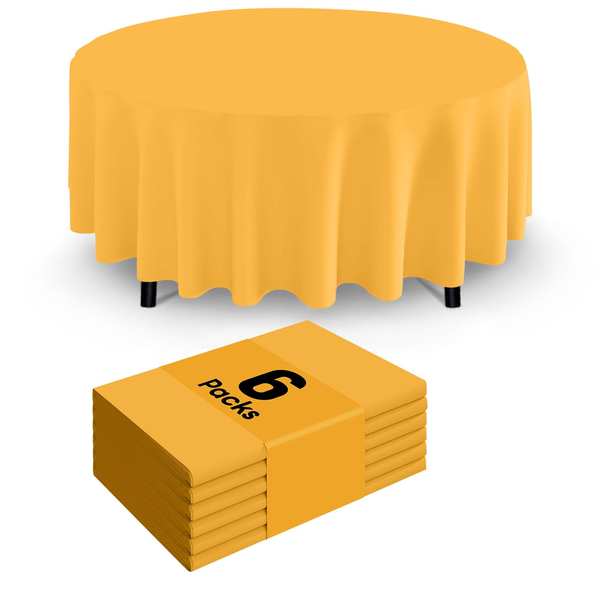 Smiry Disposable Table Cloth - 6 Pack, 54 x 108 Inch Waterproof Rectangle Tablecloths for Parties, Decorative Plastic Table Cover, Leakproof & Sturdy, White