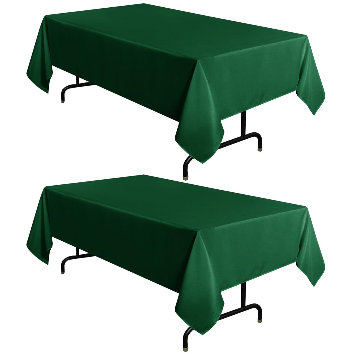 sancua 2 Pack White Table Cloth 60x102 Inch for 6 Feet Rectangle Tables