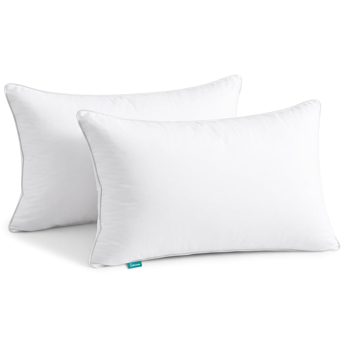 Oubonun 18"x18" Pillow Inserts (Set of 2) - Throw Pillow Inserts with 100% Cotton Cover - 18 Inch Square Interior Sofa Pillow Inserts - Decorative Pillow Insert Pair - White Couch Pillow
