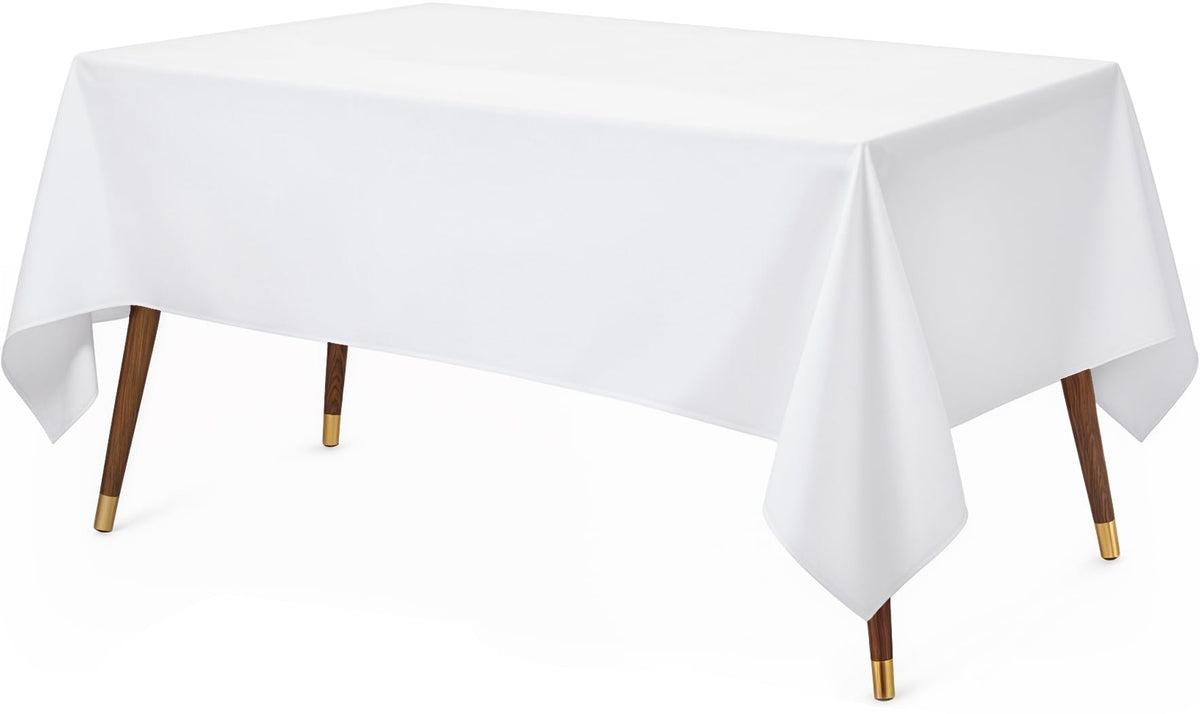 Utopia Kitchen Rectangle Table Cloth 2 Pack [60x102 Inches, White]