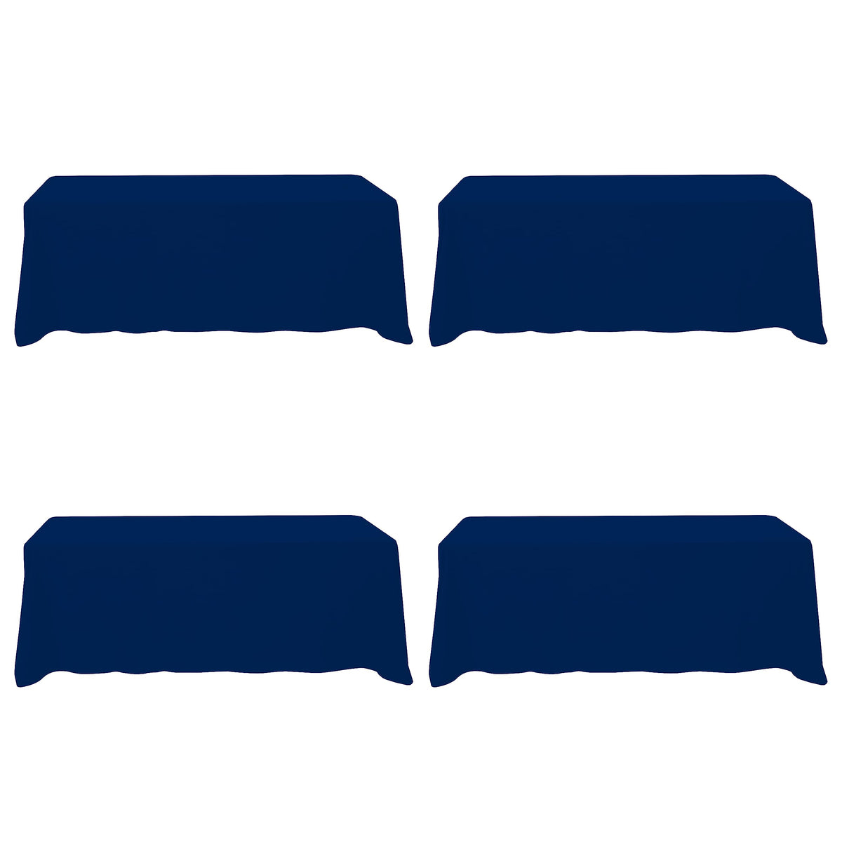 BRILLMAX 6 Pack Ivory Tablecloths 90x132 Inch for 6ft Rectangle Tables