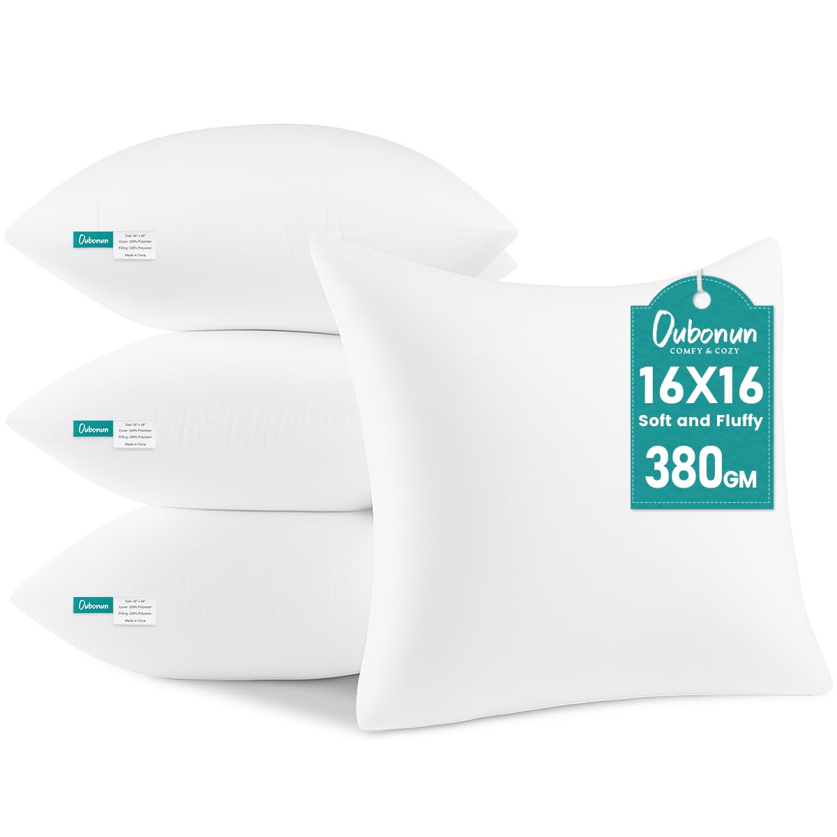 Oubonun 18 x 18 Throw Pillow Inserts