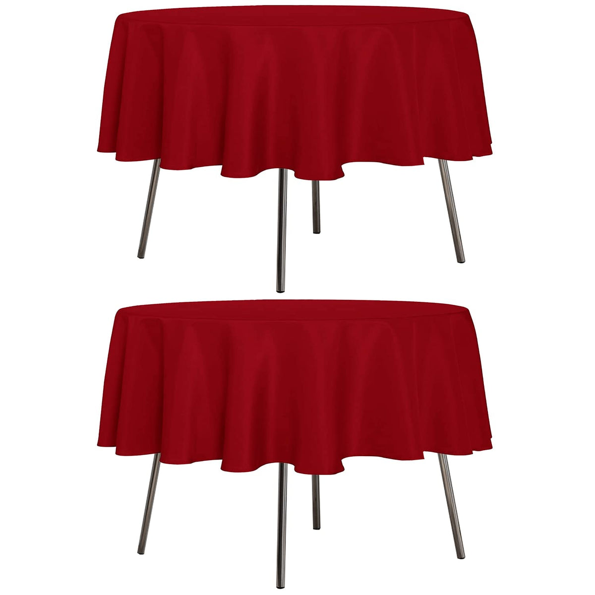 sancua 2 Pack White Table Cloth 60x102 Inch for 6 Feet Rectangle Tables