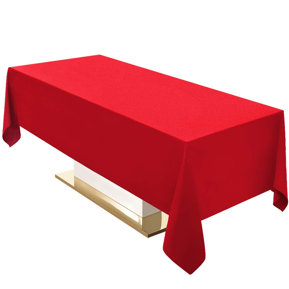 Surmente 90x132 Inch Black Tablecloth for 6-8 Foot Rectangle Tables