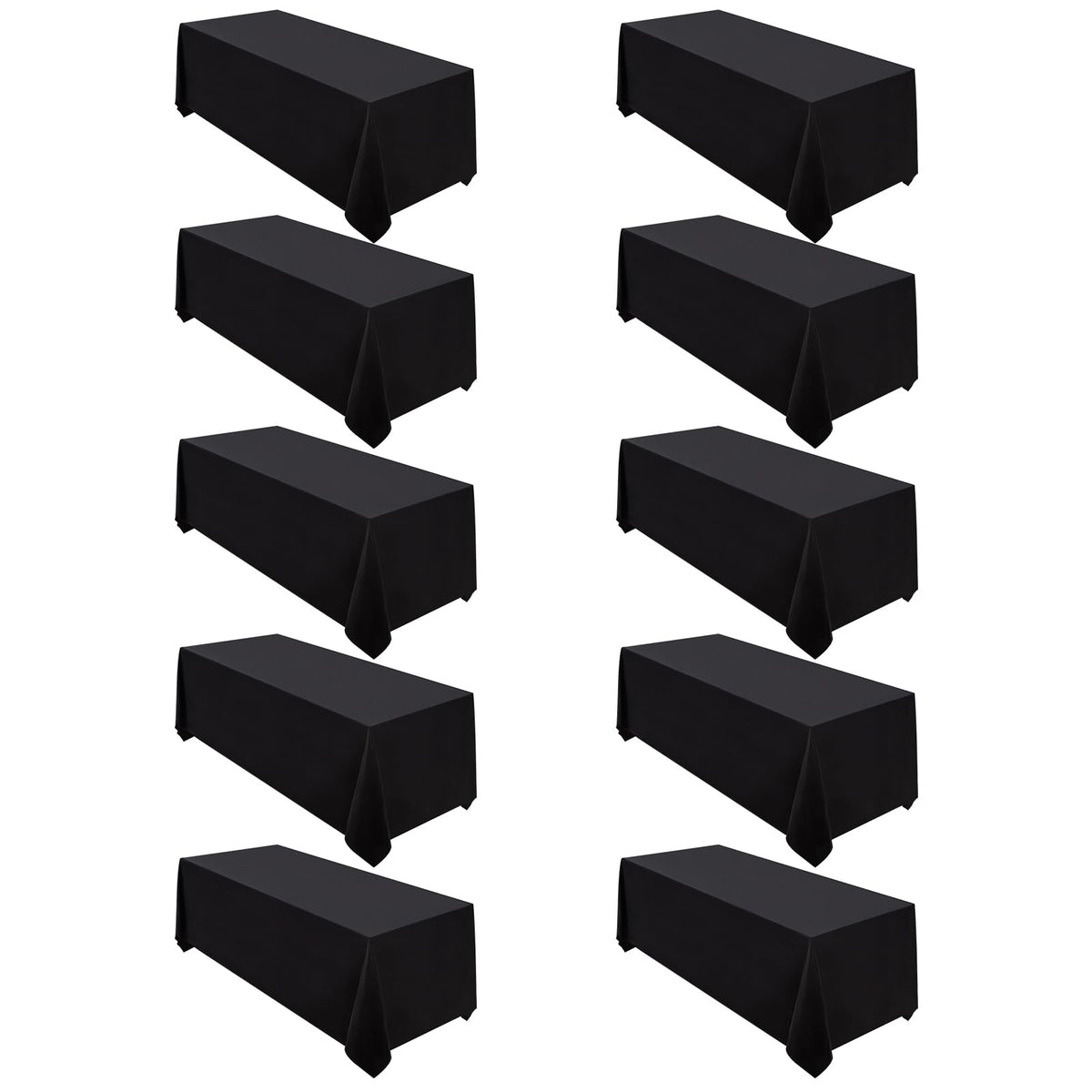 Surmente 90x132 Inch Black Tablecloth for 6-8 Foot Rectangle Tables