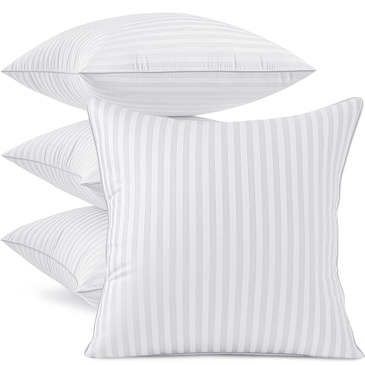 MIULEE 18x18 Throw Pillow Inserts Set of 2, 100% Virgin Microfiber Filling