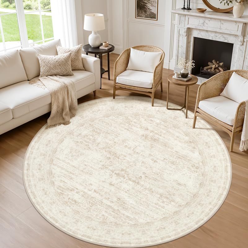 8x10 Area Rugs Living Room: Bedroom Neutral Washable Carpet Beige