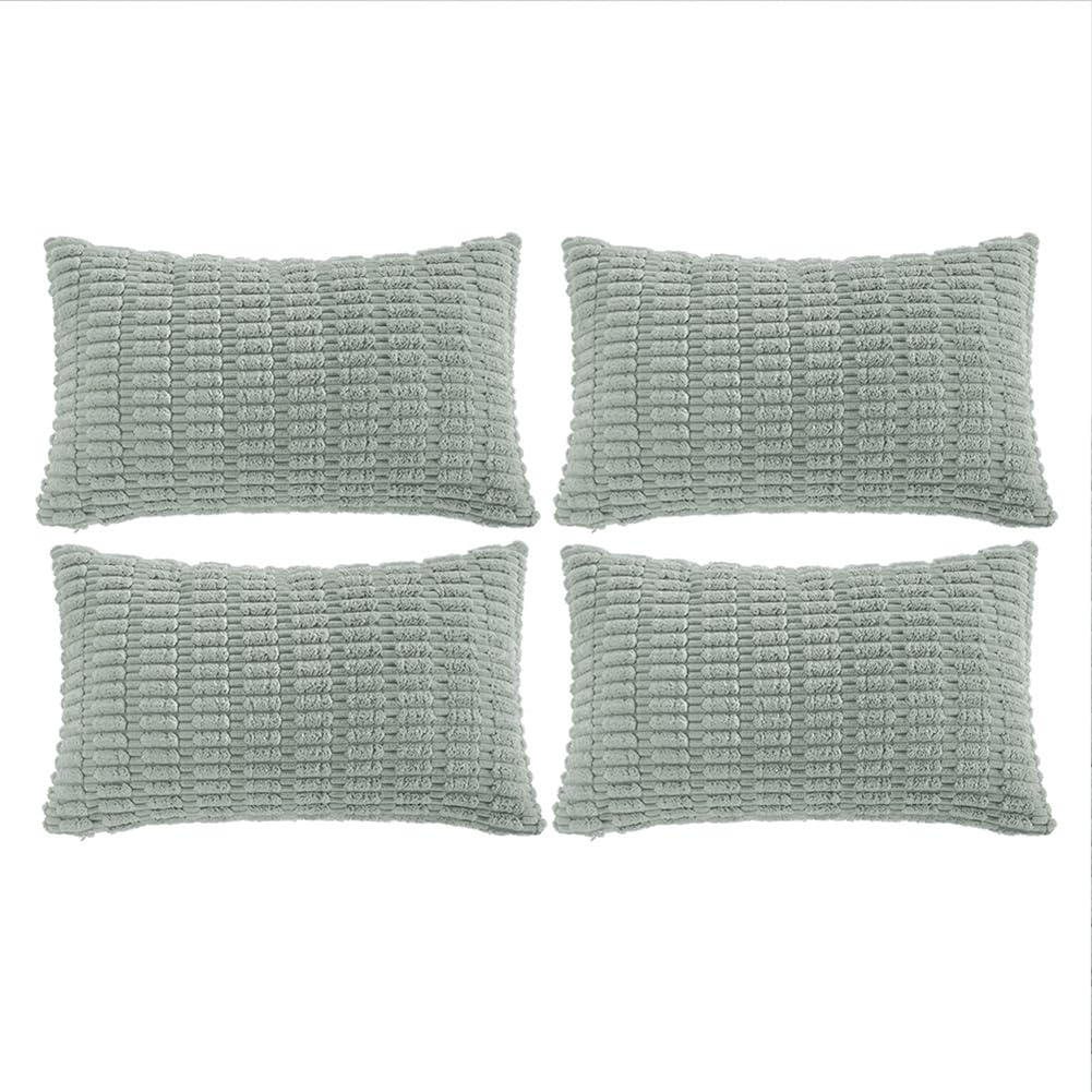 Fancy Homi 4 Packs Decorative Throw Pillow Covers for Living Room Couch Bed, Modern Farmhouse Boho Home Décor Accent Cushion Case, 18" x 18", Neutral