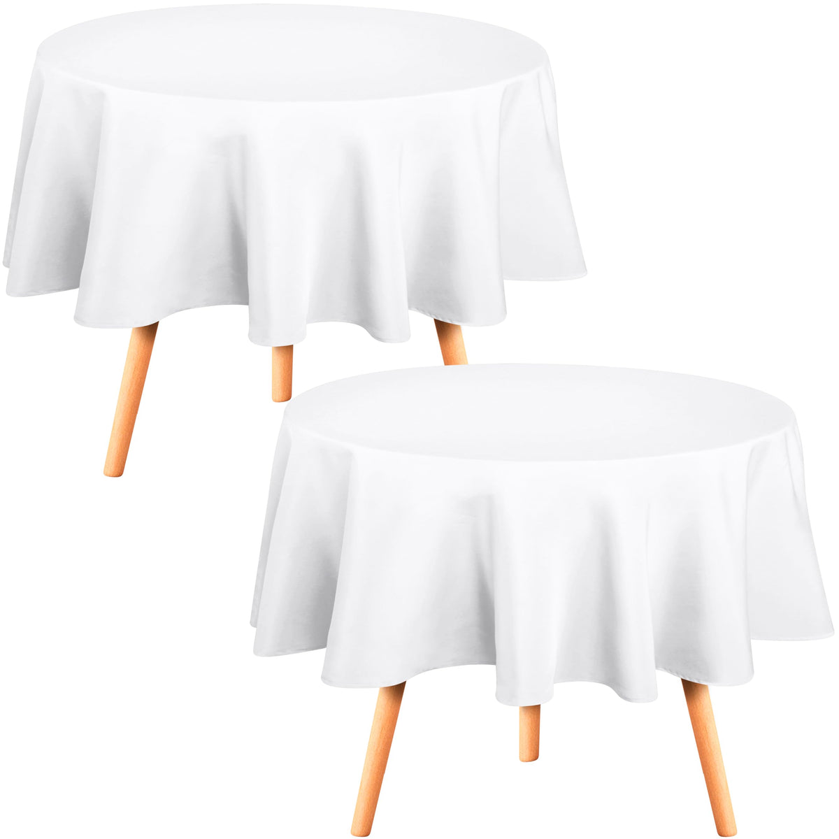 Utopia Kitchen Rectangle Table Cloth 2 Pack [60x102 Inches, White]
