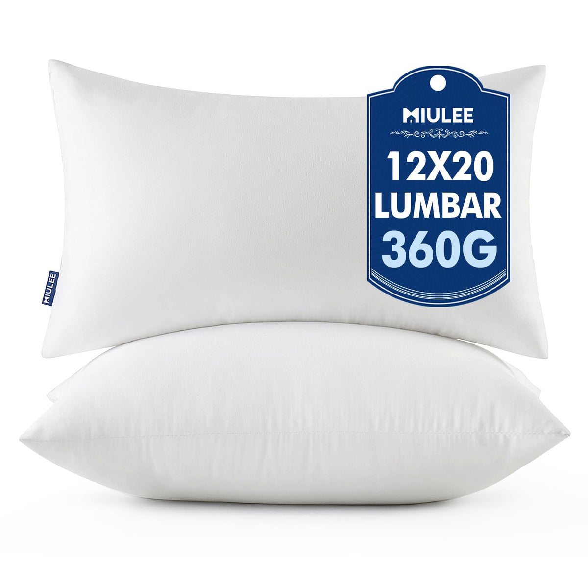 MIULEE 20x20 Throw Pillows Inserts 2 Pack, Decorative Pillows for Couch Bed