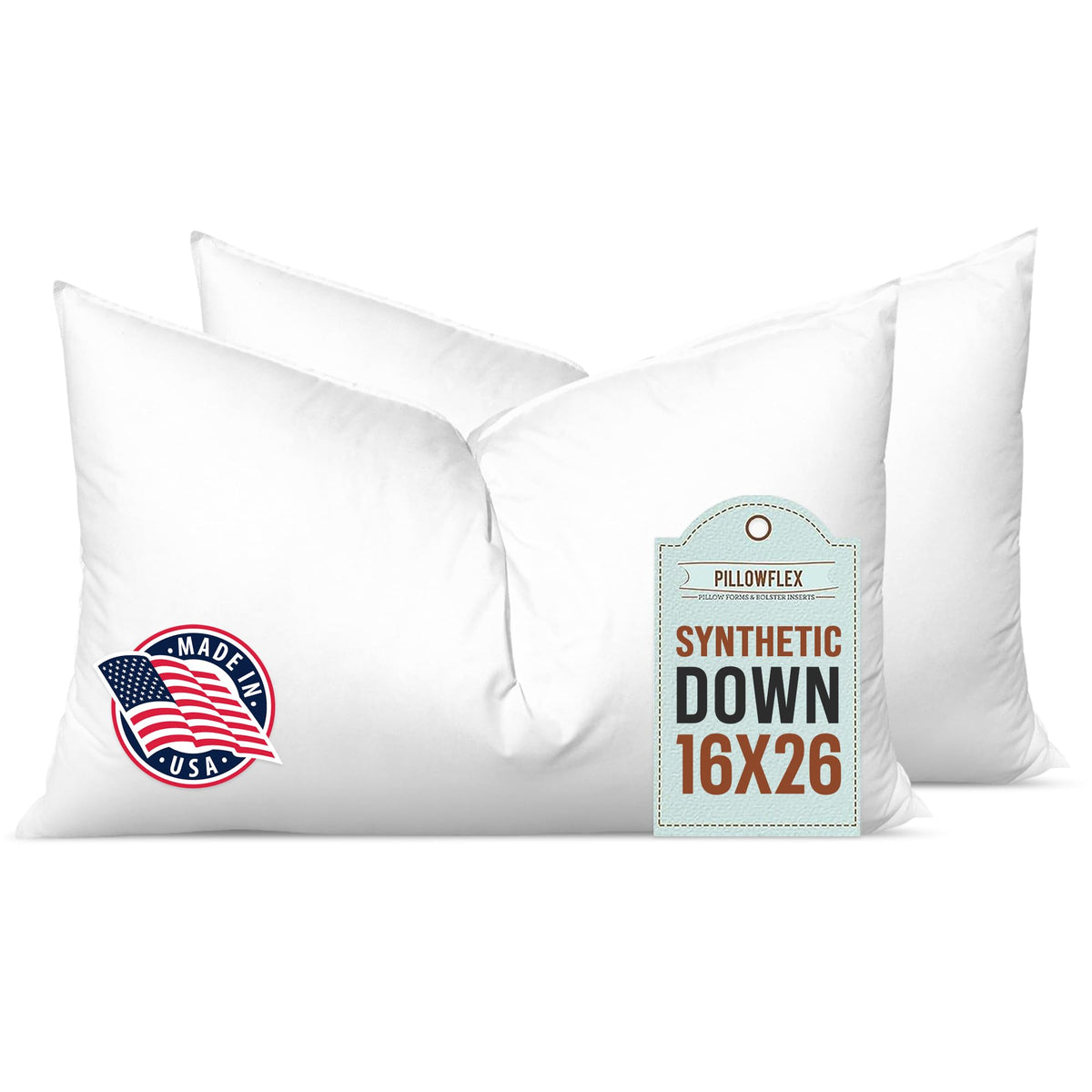 Pillowflex Synthetic Down Pillow Insert 24x24 in - Karate Chop Pillow