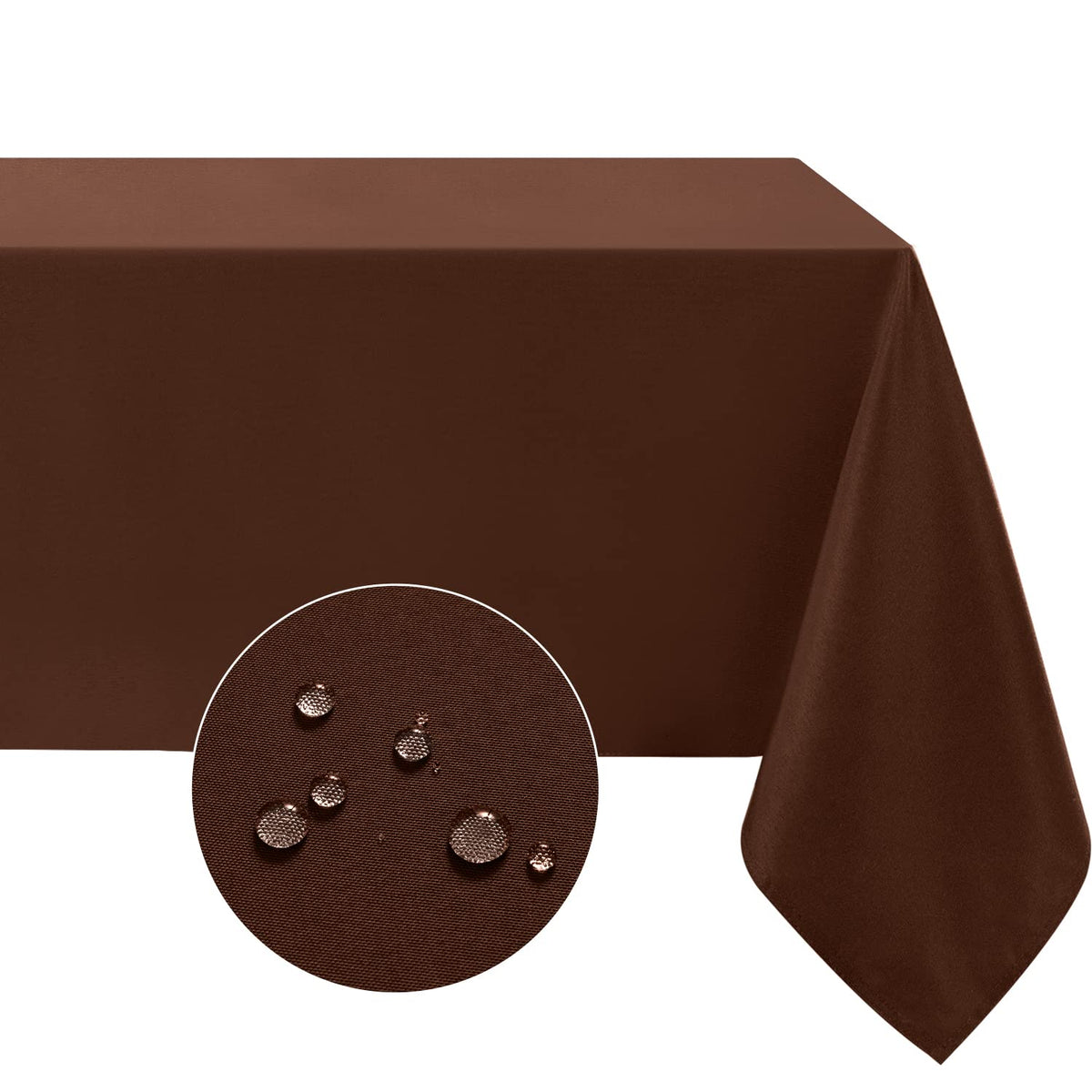 Softalker Rectangle Tablecloth, Waterproof Table Cloths Wrinkle Free Fabric Washable Polyester Table Cover for Dining Party Outdoor Camping Wedding - 60 x 84 inch, Black